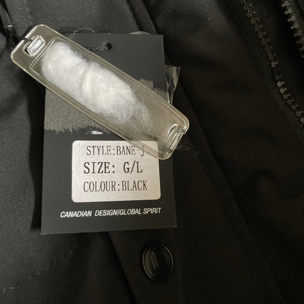 Denium District: Hood Jacket, Soft Leatherlike Sleeves & Faux Fur Trim - black - Picture 3 of 13